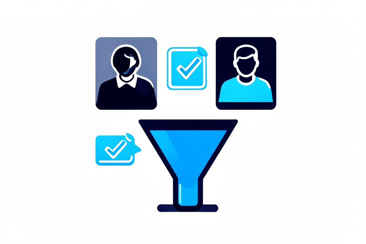 Illustration of a recruitment and talent pipeline process